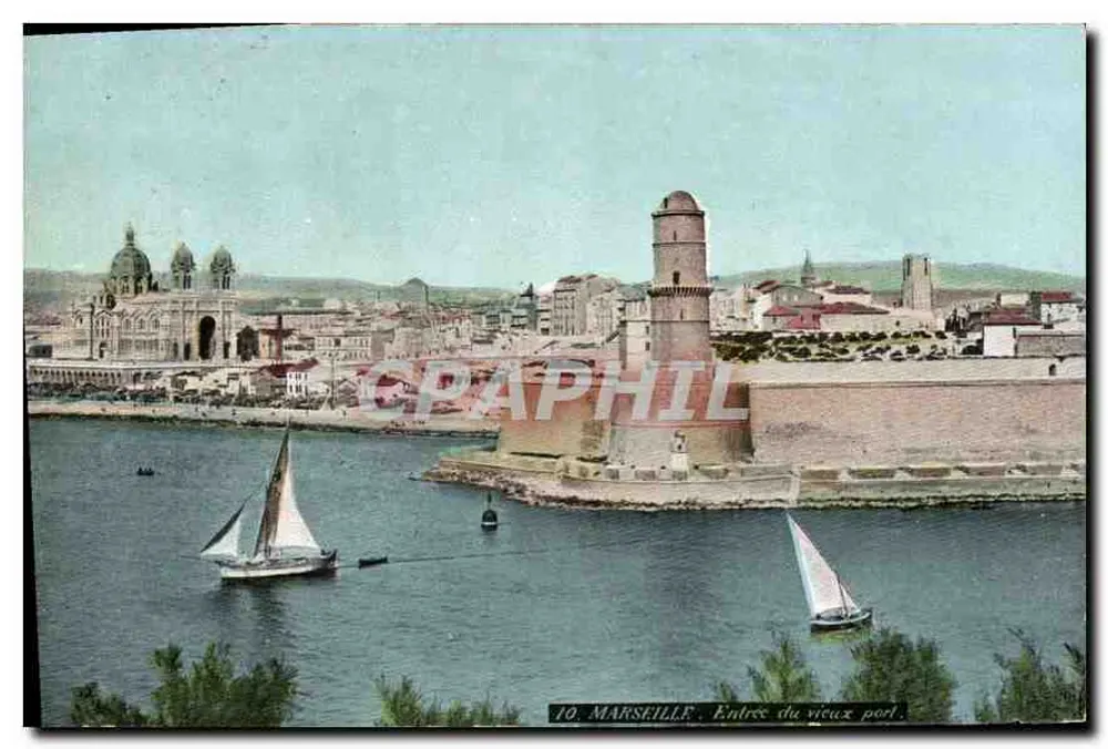 Marseille — Entrada do velho porto — Graphphil, n°10 - Frente