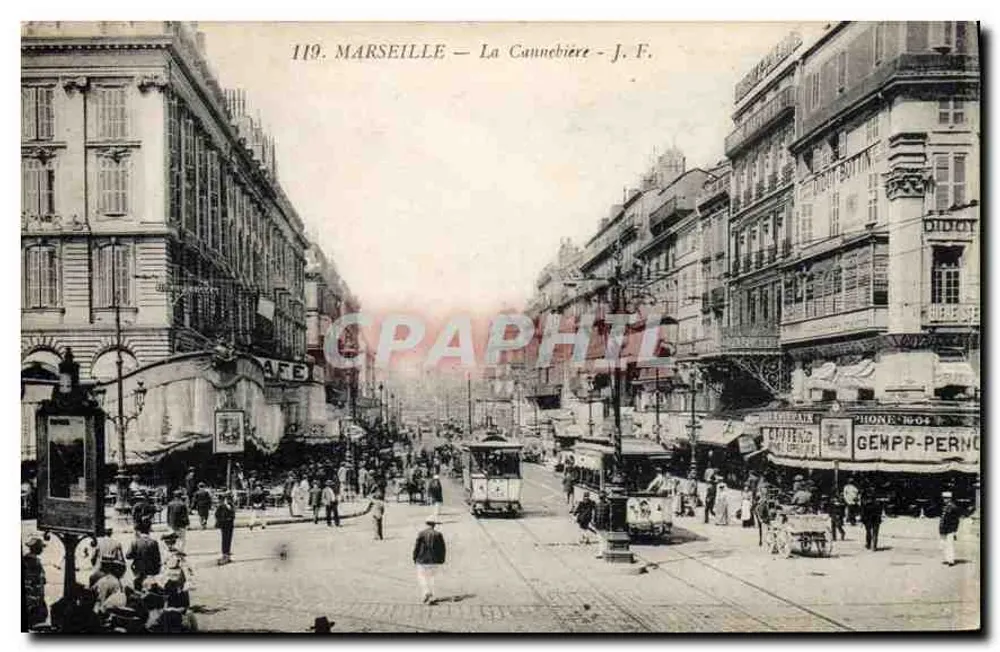 Marselha — La Cannebière — J. F. - Frente