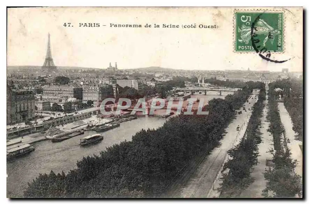 PARIS — Panorama de la Seine (côté Ouest) — Éditeur non identifié, n° 47 - Recto