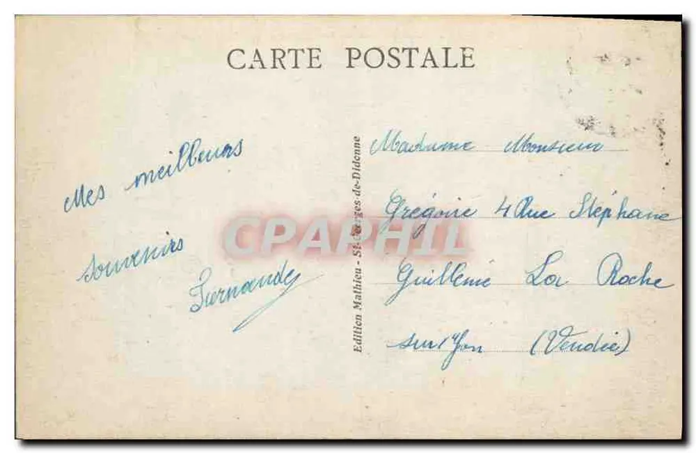 ROYAN-VAULIÈRES — Le Chaos de Vallières — Édition Mahieu - St. Ges-de-Didon - Verso