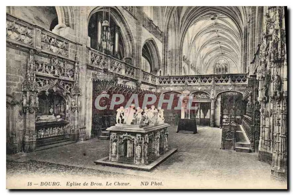 Bourg — Igreja de Brou. O Coro — ND Phot. - Frente