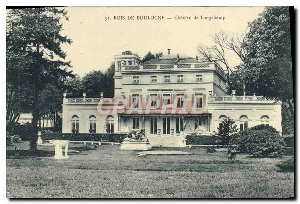 Bois de Boulogne — Castello di Longchamp — F. Maratine, Parigi - Recto