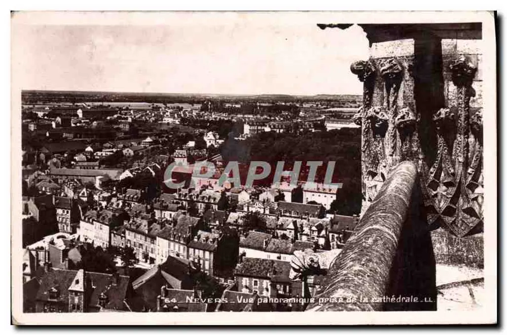 Nevers — Panoramablick vom Dom aus - Vorderseite