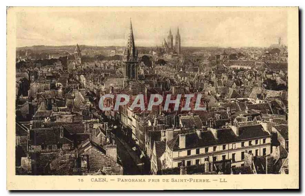 Caen — Panorama tirado de Saint-Pierre — LL - Frente