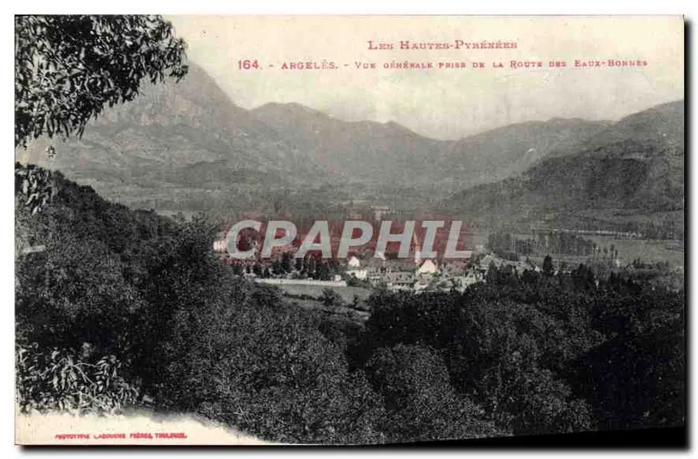 Angelès — Allgemeine Ansicht vom Weg der Eaux-Bonnes — Verlag: A. Lacombe, Fréjus, Frankreich, n° 164 - Vorderseite