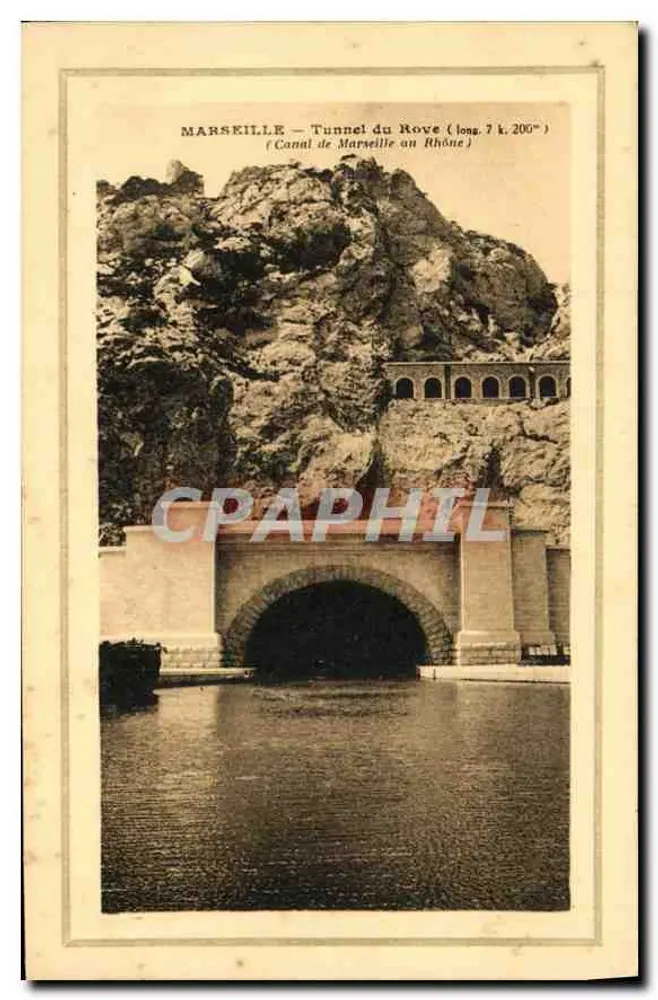 Marseille — Tunnel du Rove (long. 7 k. 200°) — Canal de Marseille au Rhône - Recto