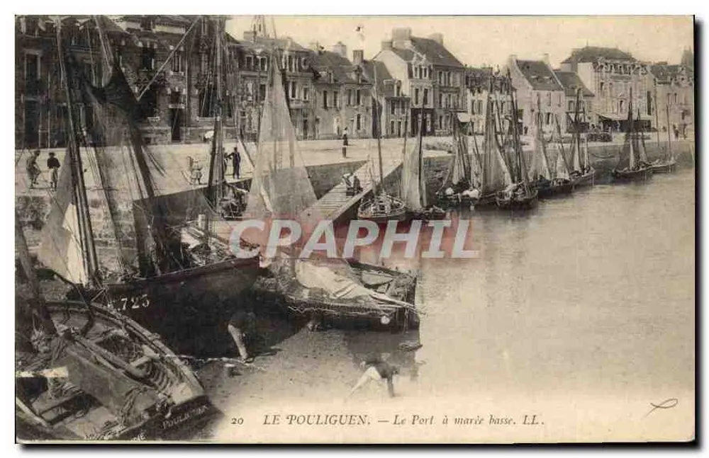 Le Pouliguen — Der Hafen bei Ebbe. L.L. - Vorderseite
