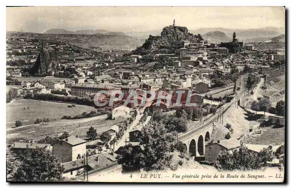 Le Puy — Vue générale prise de la Route de Saugues — LL - Recto