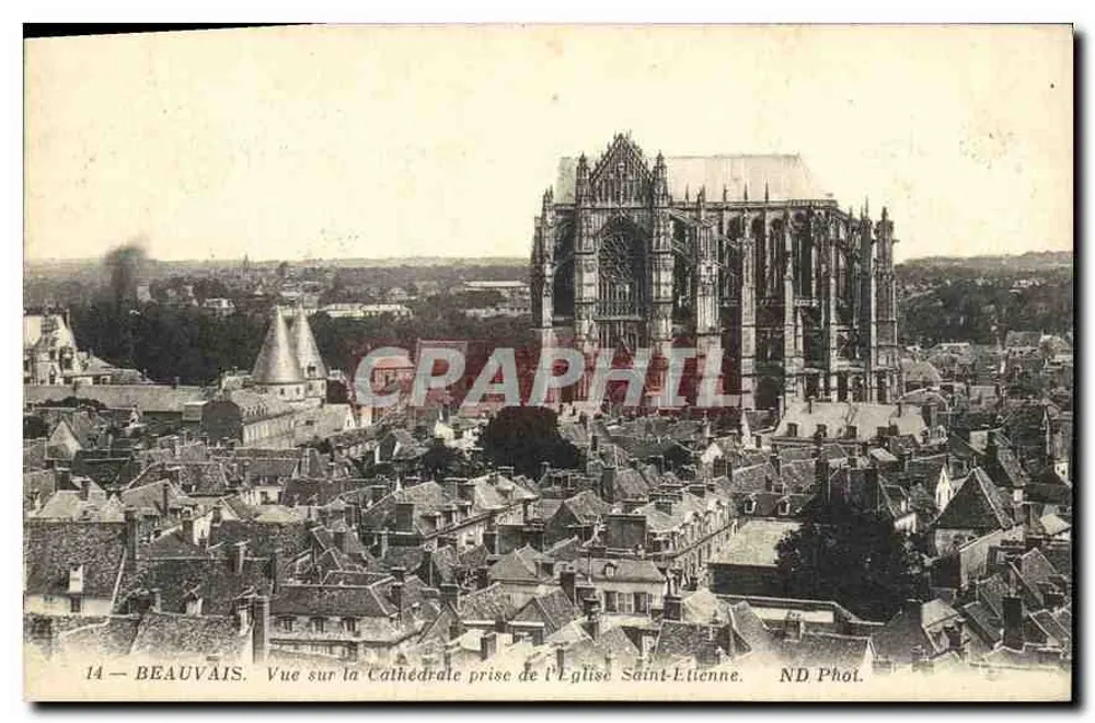 Beauvais — Ansicht der Kathedrale vom Kirchhof Saint-Étienne — ND Phot. - Vorderseite