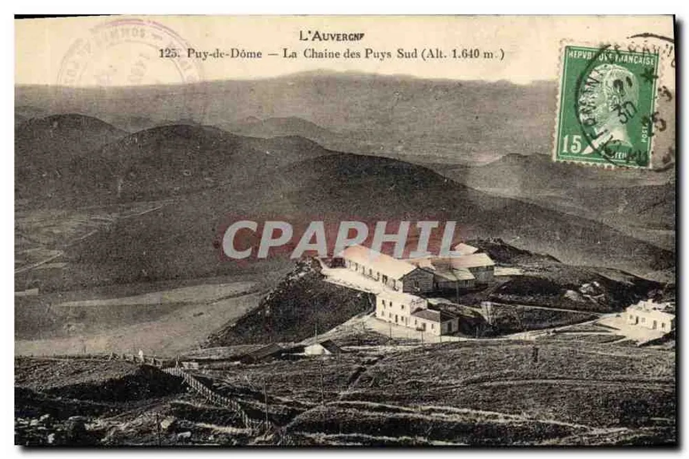 Puy-de-Dôme — Die südliche Kette der Puys (Höhe 1.640 m.) — L'AuvergnP, n° 125 - Vorderseite