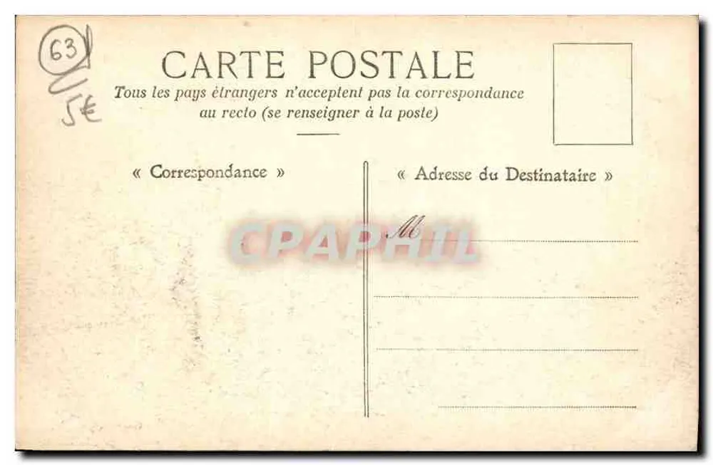 Clermont-Ferrand — Blaise Pascal — Genée-Labbé, edição n°45 - Verso
