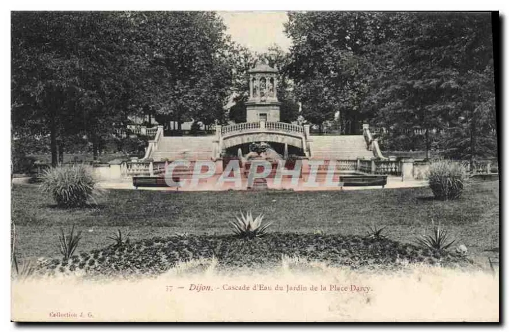 Dijon - Cascade d'Eau du Jardin de la Place Darcy — Collection J. G. - Recto