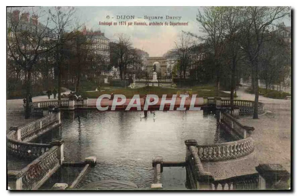 Dijon — Square Darcy — Aménagé en 1879 par Viennois, architecte du Département - Frente