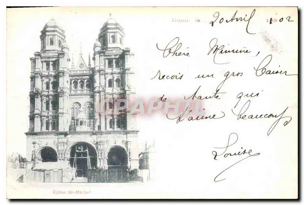 Igreja de São Miguel — Dijon — editor desconhecido, número de série não visível - Frente