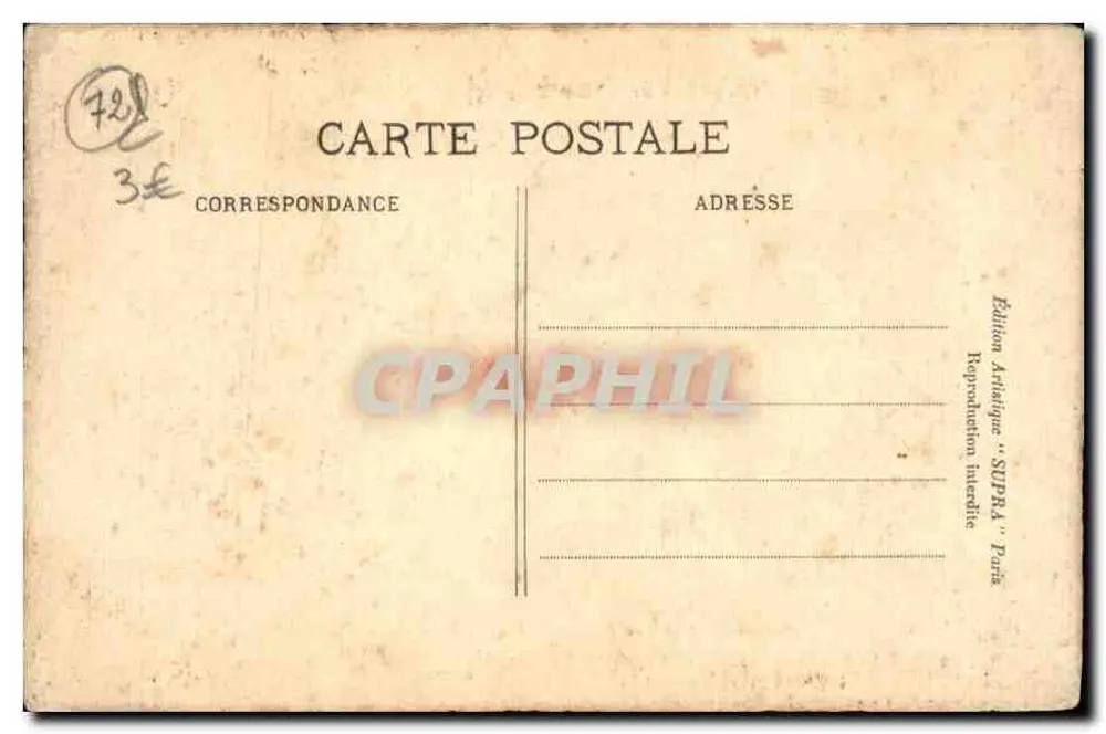 Castillo de Malicorne (Sarthe) — siglo XII, XIII y XIV — Extracto de la obra del Barón O. de Wismes, Le Maine y l'Anjou - Reverso