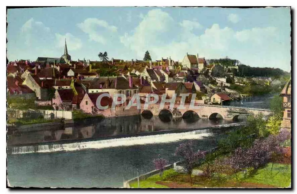 Beaumont (Sarthe) — Allgemeiner Blick vom neuen Brücke — n°728 - Vorderseite