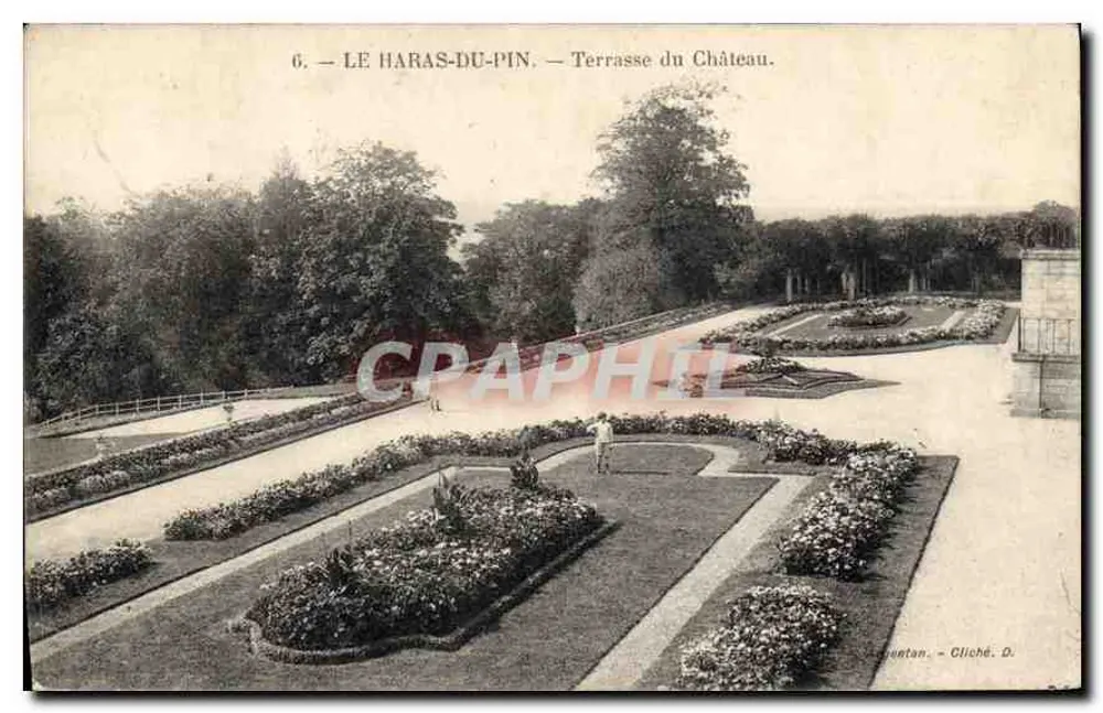 Le Haras-du-Pin — Terrasse do Castelo — Cliché D. Gouttan - Frente