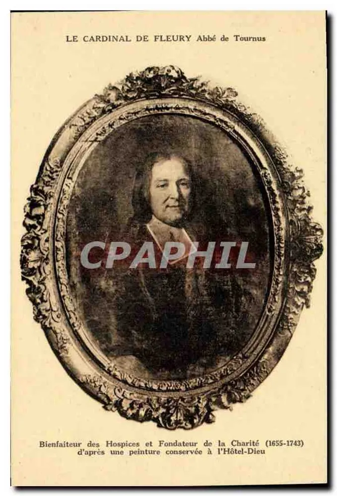 O Cardeal de Fleury — Abade de Tournus — Combier Imp. Macon - Frente