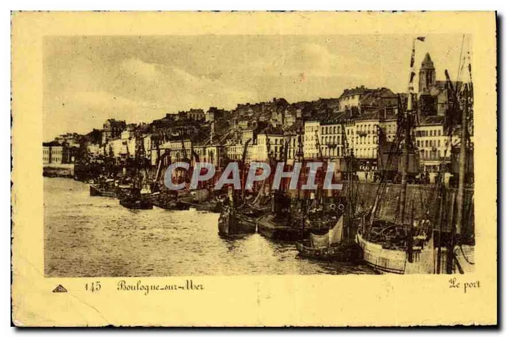 Boulogne-sur-Mer — Le port — Édition Gallimard de Paris, n° 145 - Recto