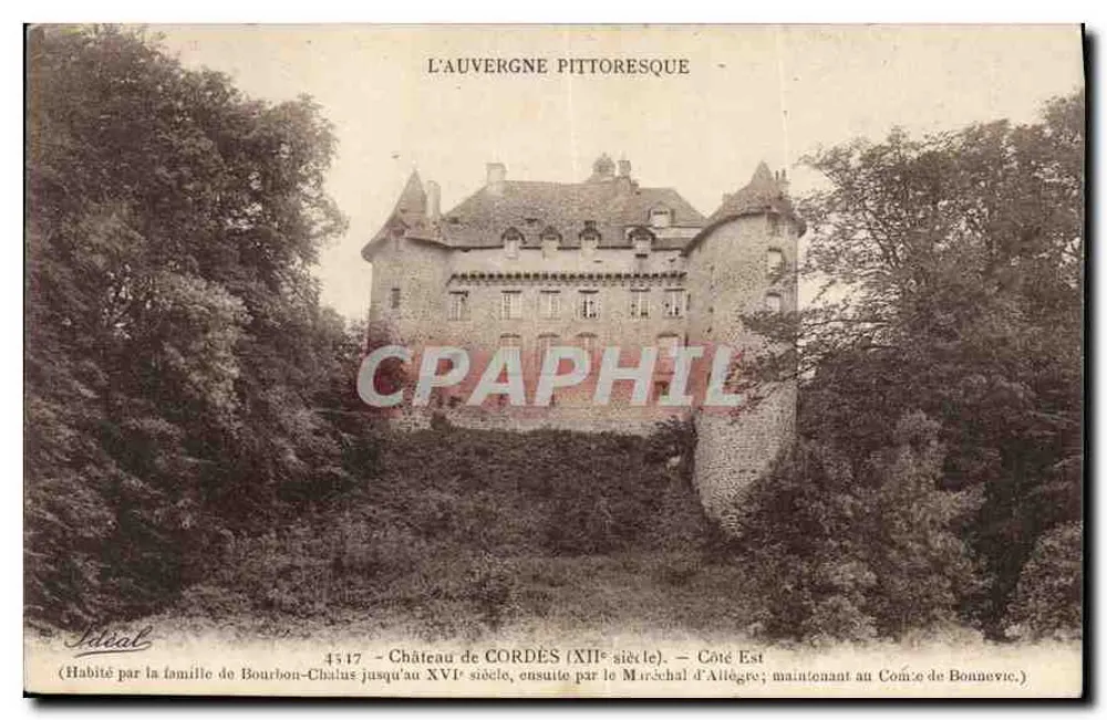 Château de Cordès (XIIe siècle) — Côté Est — Idéal, n° 4517 - Recto