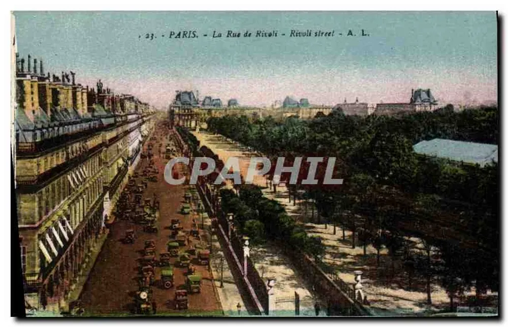 Paris - A Rue de Rivoli - Rua de Rivoli - A. L. - Frente