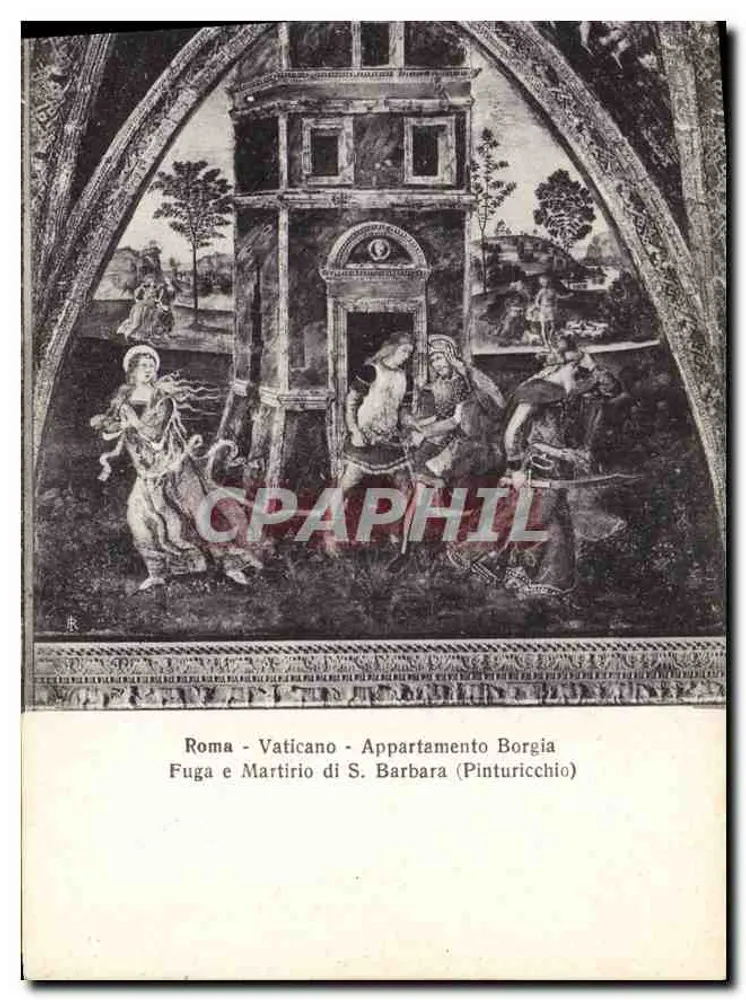 Roma - Vaticano - Apartamento Borgia - Fuga e Martirio de S. Barbara (Pinturicchio) - Frente