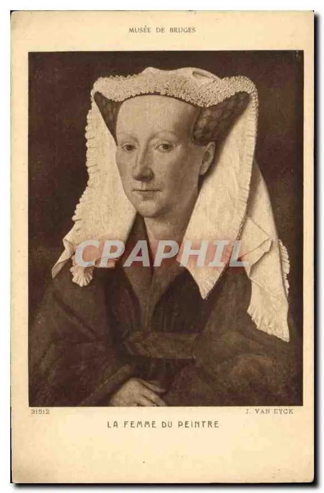 Die Ehefrau des Malers — J. Van Eyck — Museum von Brügge - Vorderseite