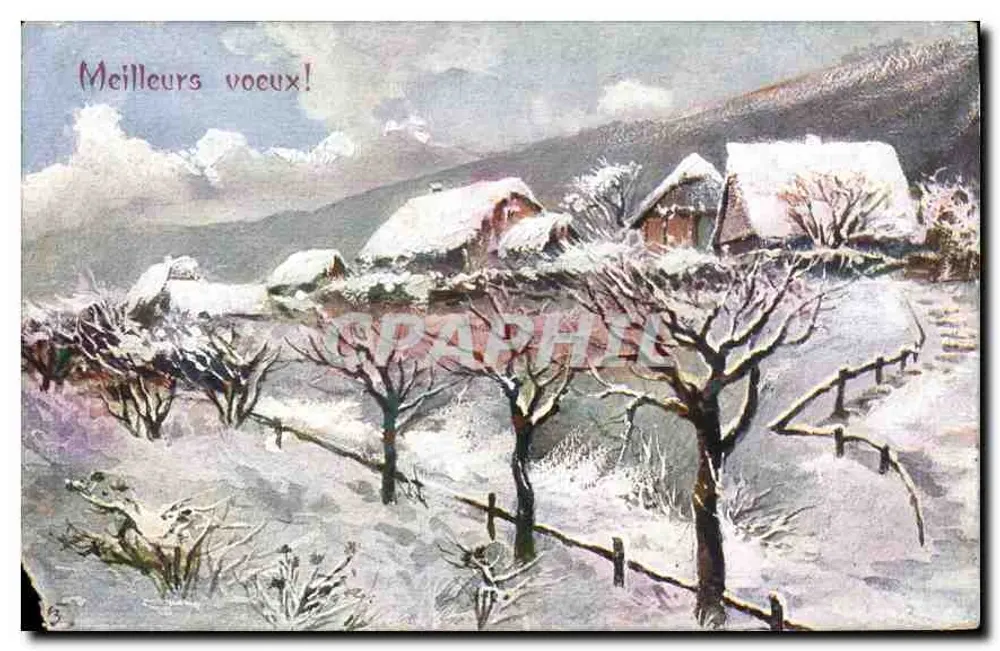Paisagem invernal nevada — Melhores cumprimentos! — editor não identificado - Frente