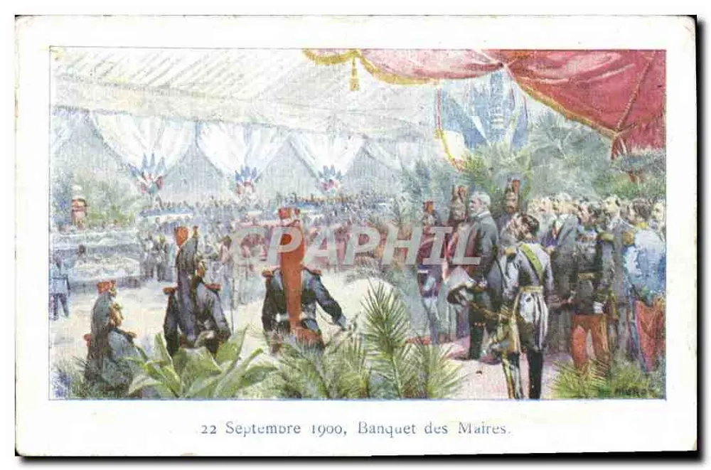 Bankett der Bürgermeister — 22. September 1900 — Éditeur Petit Parisien, Nr. 1 - Vorderseite