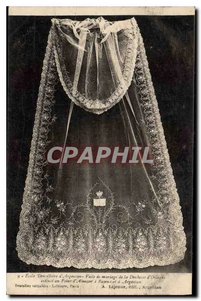 Hochzeitskleid der Herzogin von Orléans — Stickerei-Schule Argentan — A. Léjeune, Verlag, Argentan - Vorderseite