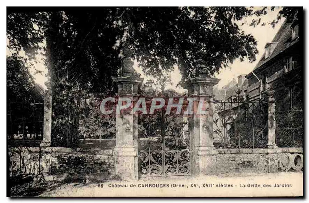 Schloss CARROUGES (Orne), XV., XVII. Jahrhundert — Der Gartenzaun - Vorderseite