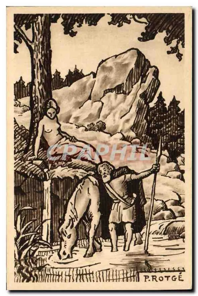 Hugues und sein Pferd — Sage von Bagnoles-de-l'Orne — Verlag Hélios-Lorraine, Nr. 612 - Vorderseite