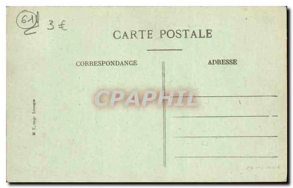 Castelo de Vimer — perto de Vimouliers — M. T. imp. Limages - Verso