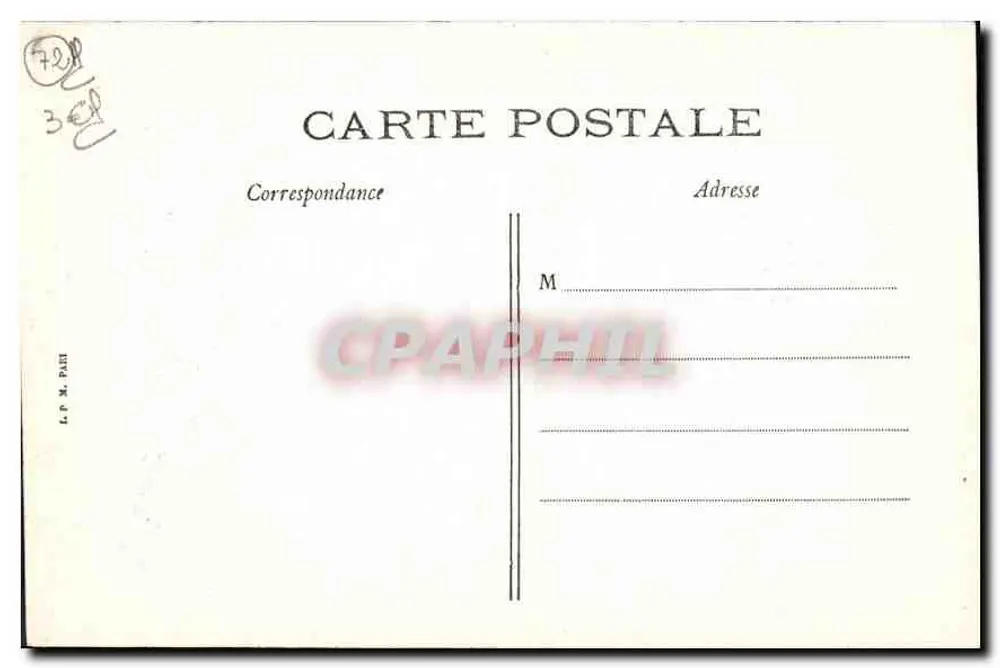 Pontvallain — Fautereau — Uitgever L. Le Naven, Café de la Mairie - Achterkant