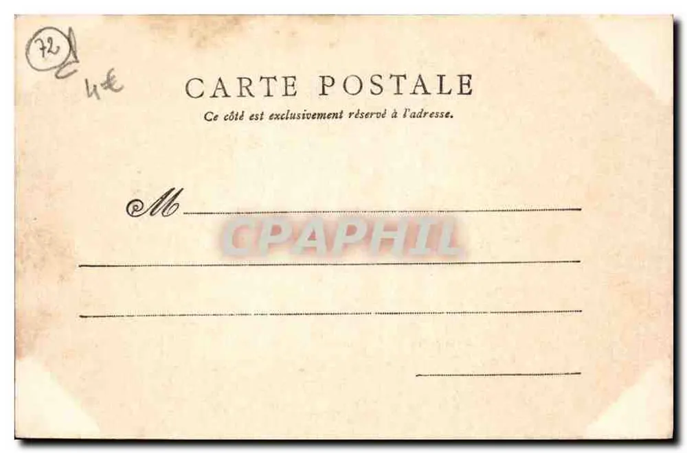 Sarthe — Castelo do Luart — Fototipia J. Houvenet, Le Mans - Verso