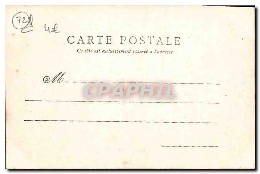Sarthe — Castelo de Lude — Fototipia J. BOUVINAR, Le Mans - Verso