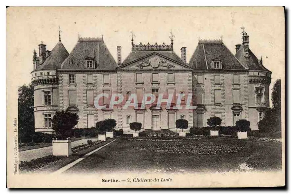 Zamek w Lude — Sarthe — Fototypia J. Boursaud, Le Mans - Awers