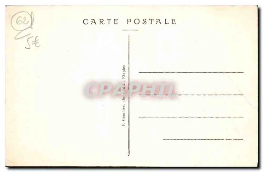 Le Touquet-Paris-Plage — Das Casino der Forêt — F. Gambier, Étaples - Rückseite