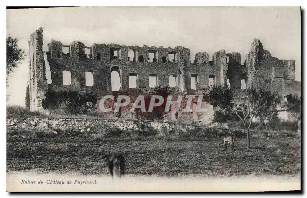 Ruínas do Castelo de Payricard — cartão postal antigo - Frente