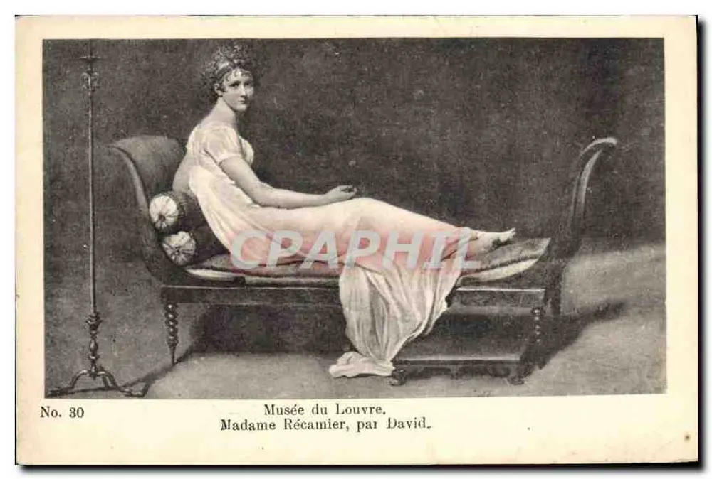 Madame Récamier no museu do Louvre — pintura de David — série No. 30 - Frente