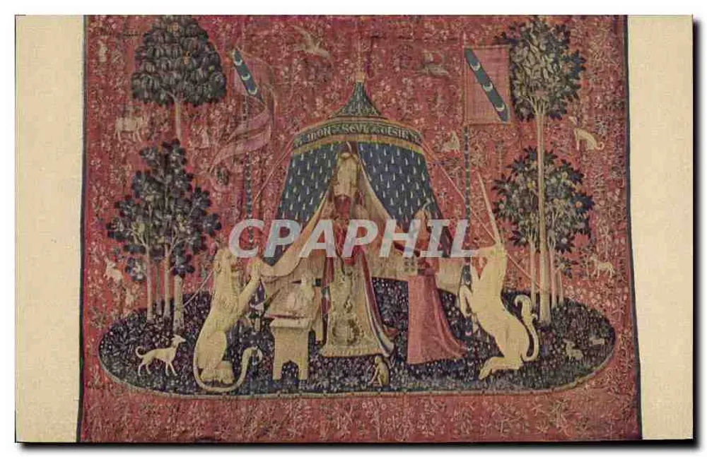 Die Dame mit dem Einhorn — Tapestry des Louvre-Museums — Serie 5458 - Vorderseite