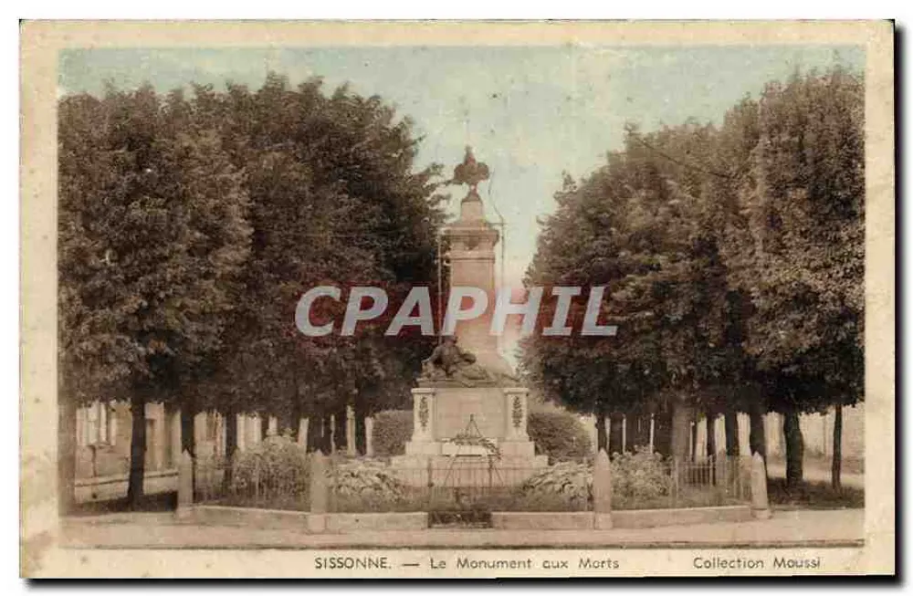 Sissonne — O Monumento aos Mortos — Coleção Maussi - Frente