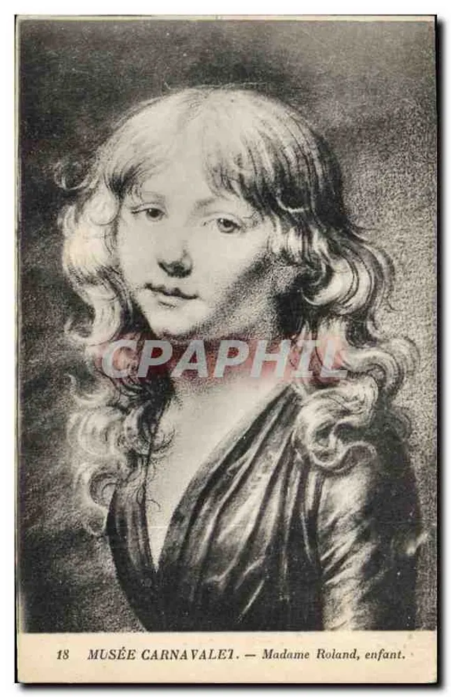 Madame Roland, criança — Museu Carnavalet — série 18 - Frente