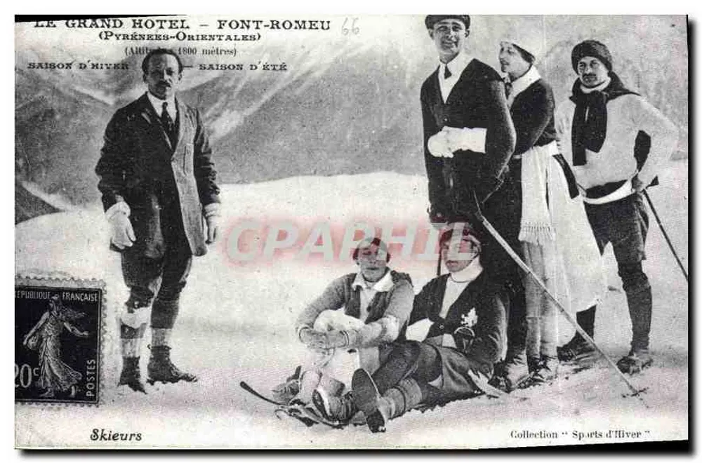 Skifahrer — Le Grand Hotel - Font-Romeu (Pyrénées-Orientales) — Sammlung « Winter-Sport » - Vorderseite