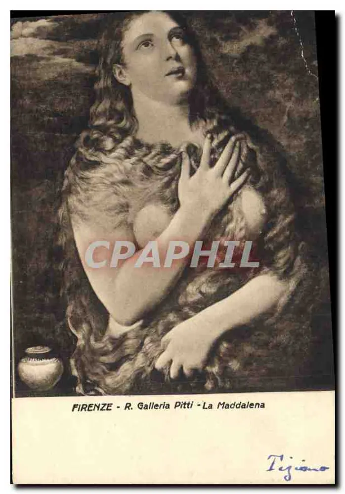 La Maddalena — Gemälde von Tizian — Galleria Pitti, Florenz - Vorderseite