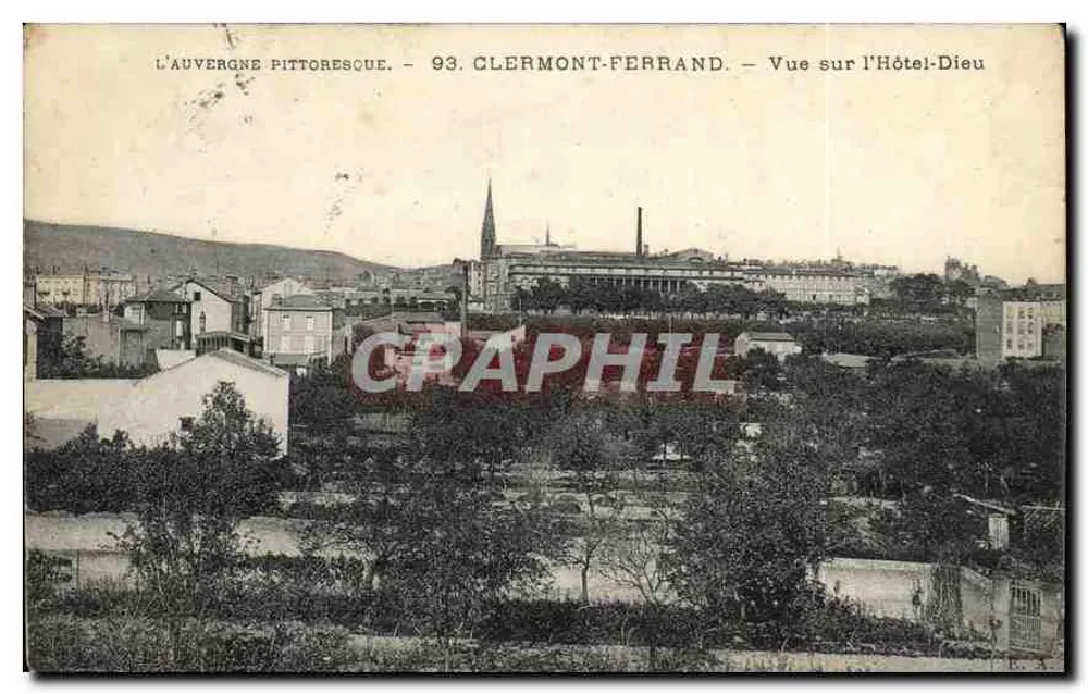Clermont-Ferrand — Blick auf das Hôtel-Dieu — L'Auvergne pittoresque, n°93 - Vorderseite