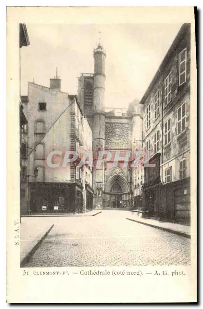 Clermont-Ferrand — Kathedraal (noordzijde) — A.G. fot. - Voorkant