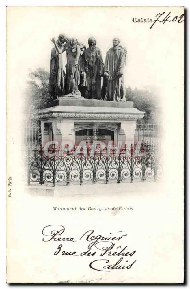 Monumento dos Bonshommes de Calais — Calais — B.F. Paris - Frente
