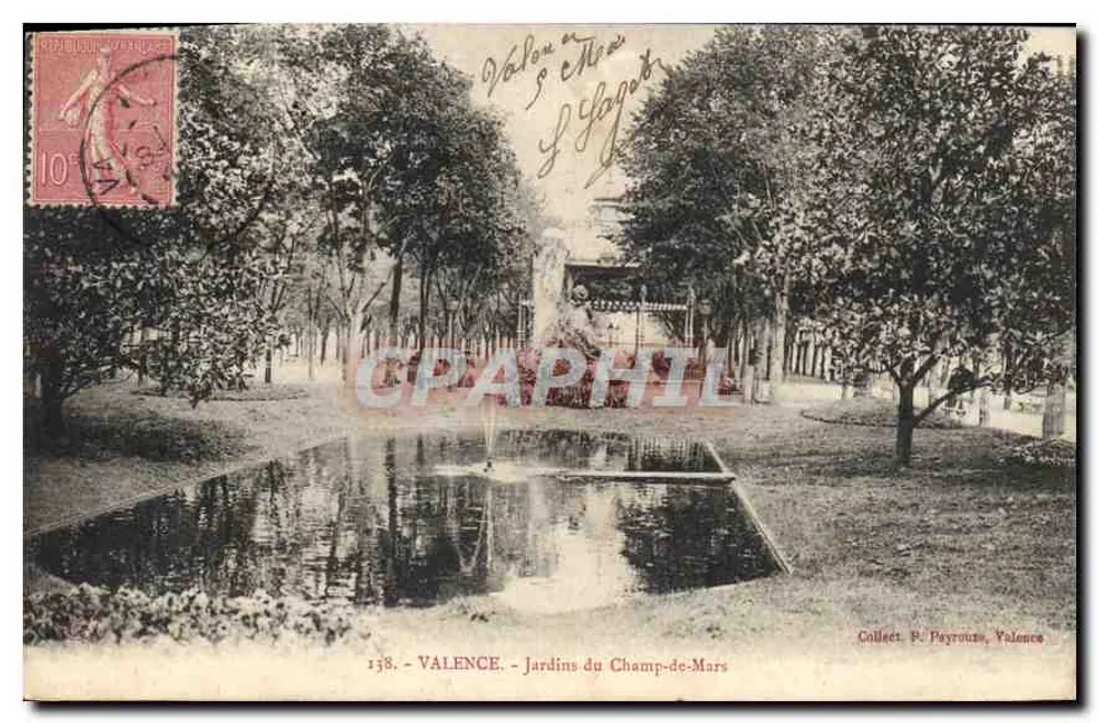 Jardins du Champ-de-Mars — Valence — Zbiór P. Payrouss, Valence - Awers