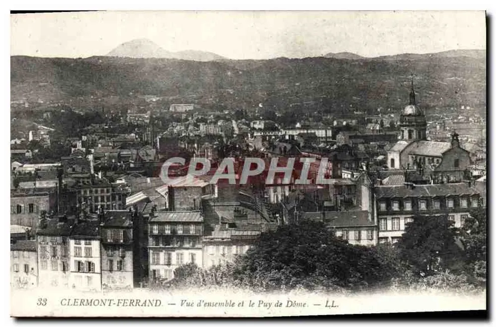 Clermont-Ferrand — Vista geral e o Puy de Dôme — LL. - Frente